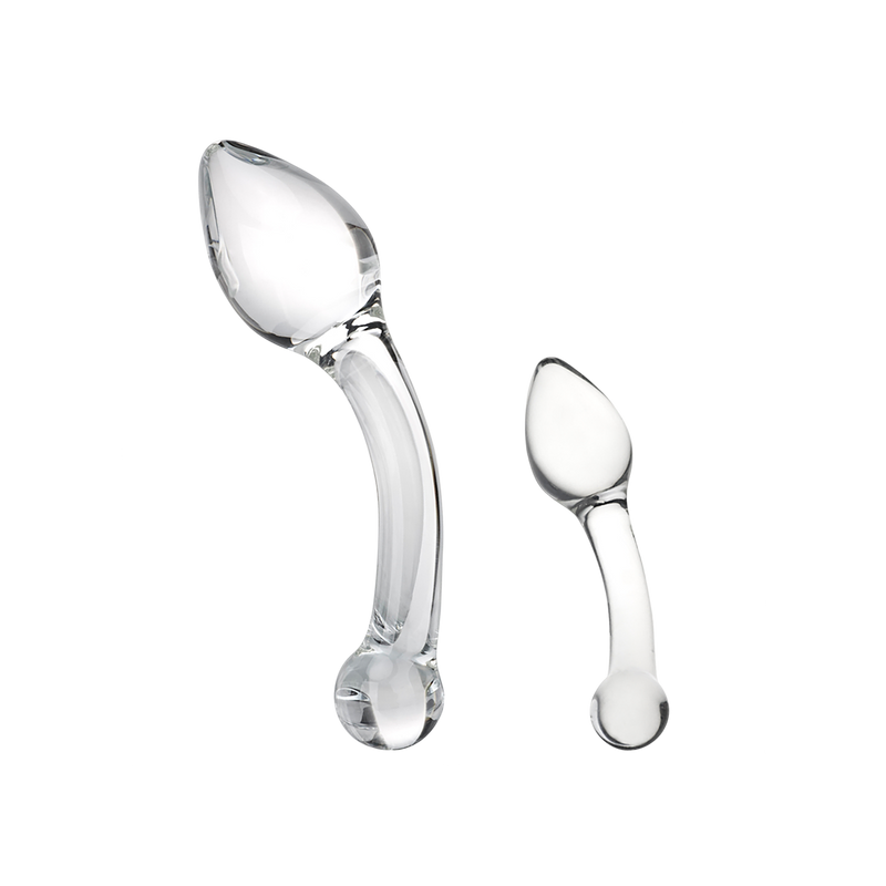 CURVED G SPOT STIMULATOR GLASS DILDO