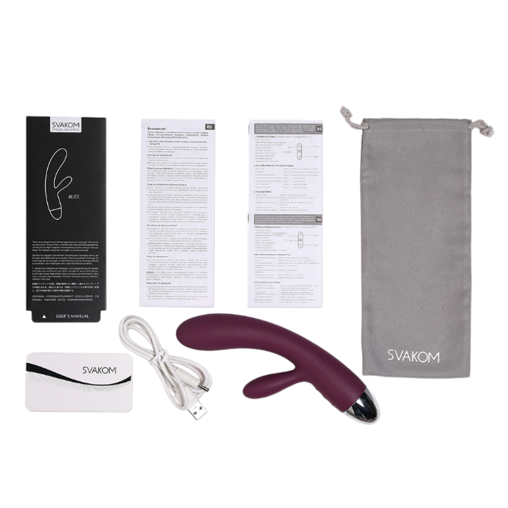 Rabbit Vibrator for Clitoris and G-Spot, Massager with Double-Motor: SVAKOM Alice
