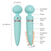 Wand Vibrator for Clitoris and G-Spot: SULTRY WAND MASSAGER TEAL