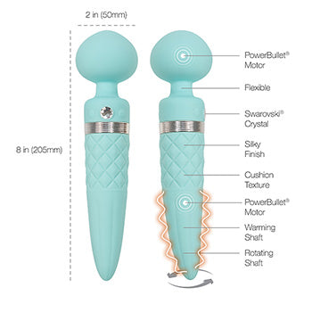 Wand Vibrator for Clitoris and G-Spot: SULTRY WAND MASSAGER TEAL