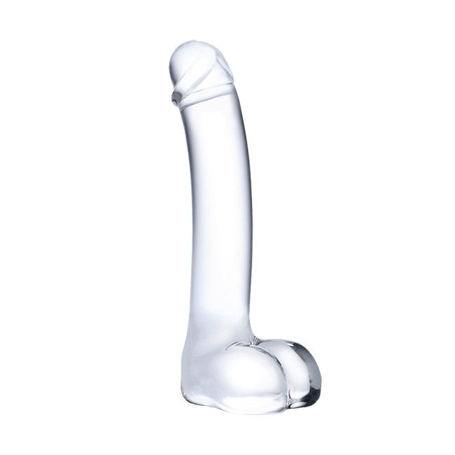 Glas Realistic Curved Glass G-Spot Dildo