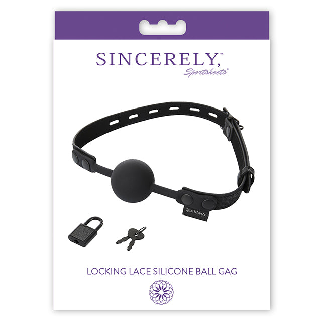 SINCERELY Locking Lace Silicone Ball Gag
