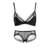 La Vie Nue Play With Me Black Bralette and Panty Set Full Product View