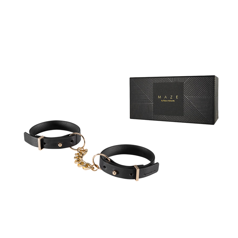 Maze Thin Leather Handcuffs Box